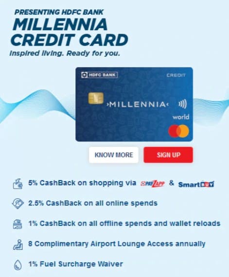 HDFC Millenia Card Offers